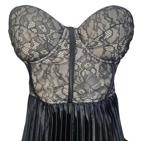 LULUS Black Lace Bustier Strapless Mini Corset Dress by Ideal Romance Sm… - Picture 11 of 16